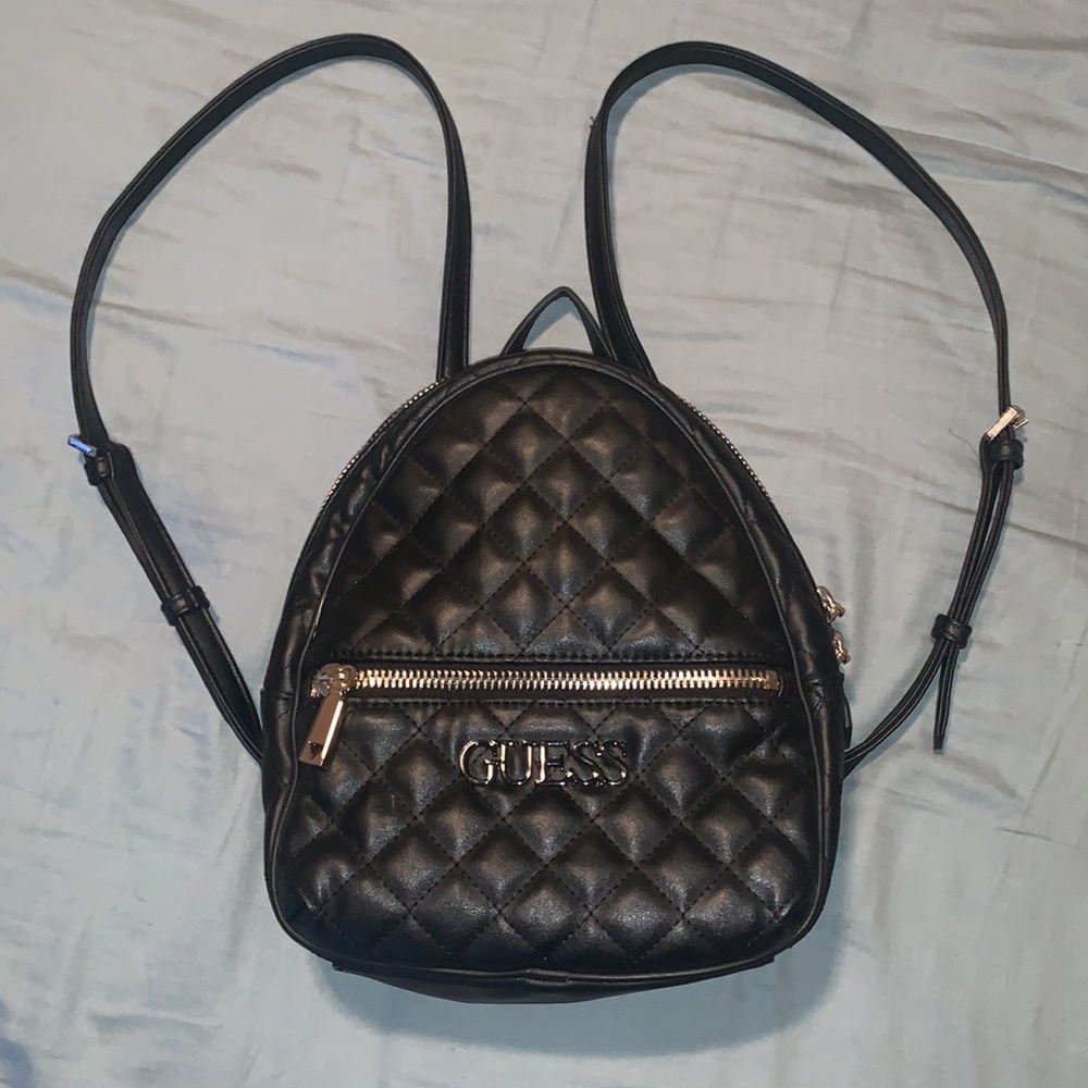 Guess small black backpack